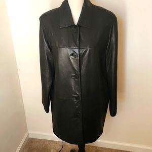 Nicole Miller Leather Coat